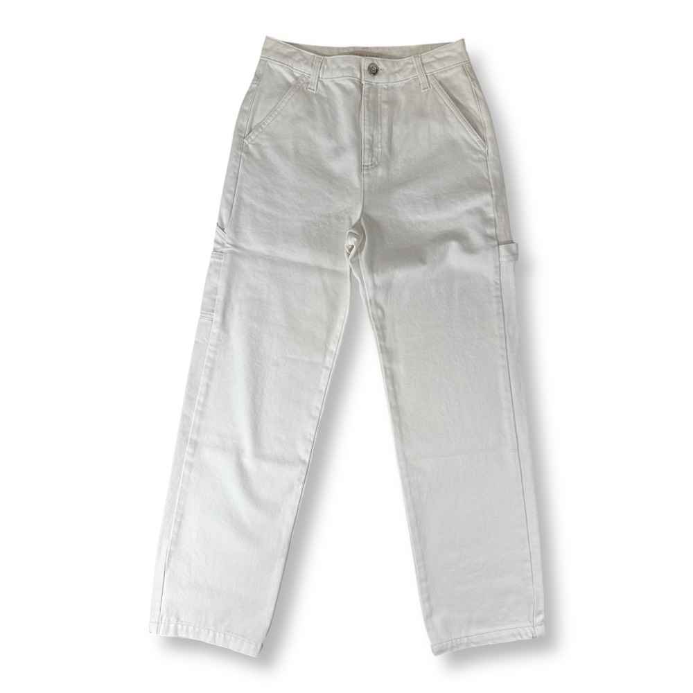 CHELSEA & VIOLET Olivia High Rise 5 Pocket Carpenter Jean Wm Sz 26 White NWT